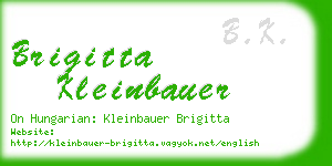 brigitta kleinbauer business card